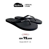 Gambar Hippokrit Sandal Jepit Pria Dewasa Premium Bahan Karet Rubber Tebal Anti Licin - Black - 37/38 dari Hippokrit Flip Flop Kota Administrasi Jakarta Timur 1 Tokopedia