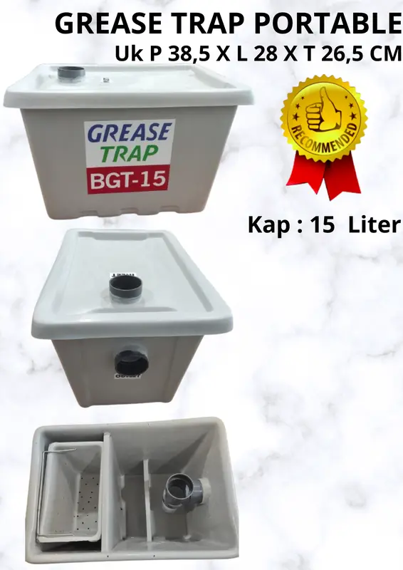 Jual Grease Trap inlet atas kapasitas 15 Liter - Harga Murah November 2024 0