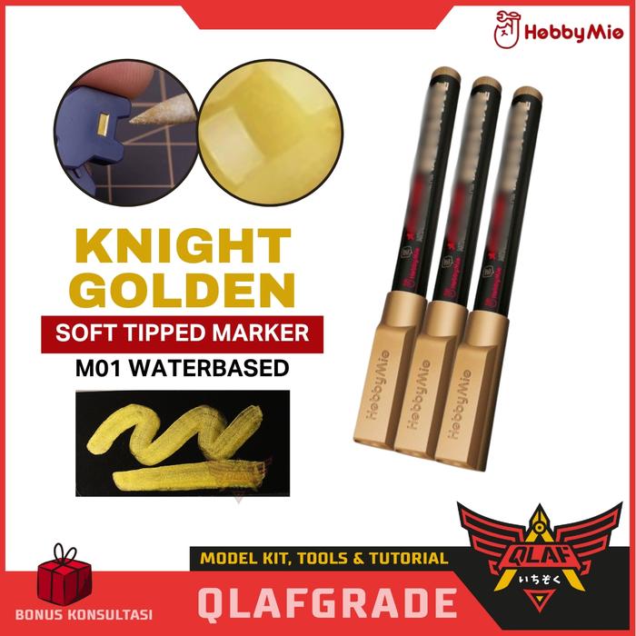 Gambar Soft tipped METALLIC MARKER Hobby mio waterbased - metal color gold silver stainless steel spidol warna panel line gundam statue figure warhammer varian - Golden dari Wahkhilaf Kota Surabaya 5 Tokopedia
