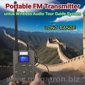 Portable FM Transmitter with Mic + Line-in (Audio Tour Guide System)