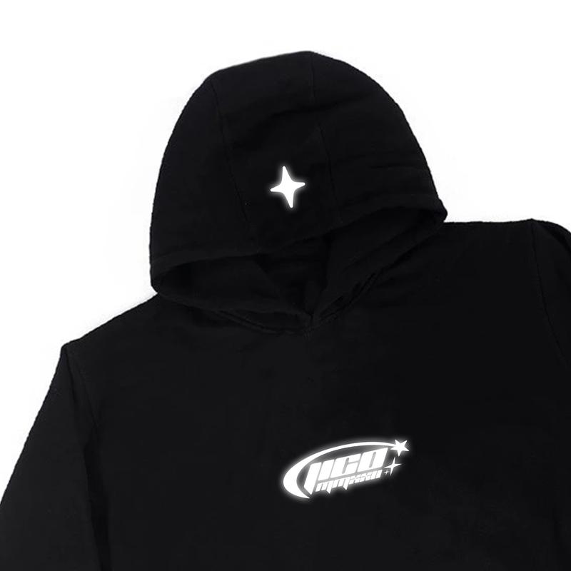 JICO - Sweater Hoodie Boxy Menyala Unisex Oversize Sablon Reflective Silver Comfort Zone 4