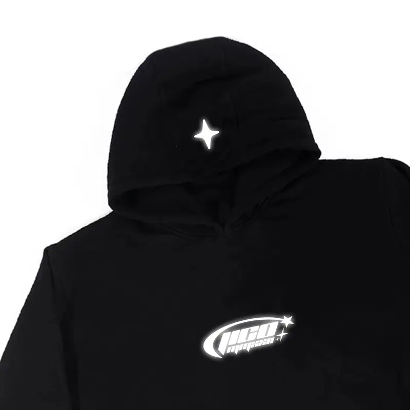 JICO - Sweater Hoodie Boxy Menyala Unisex Oversize Sablon Reflective Silver Comfort Zone 4