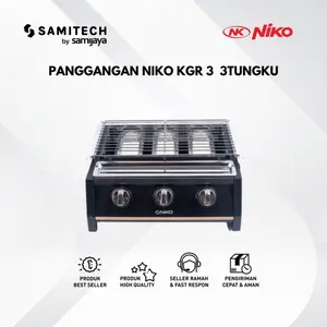 Mesin Panggangan Sate Tanpa Asap Niko 3 Tungku KGR-3 KGR 3 Panggangan Sosis - Pemanggang