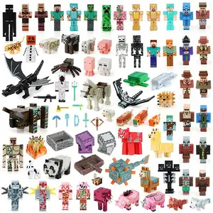 action figure minecraft 4-10 cm satuan bisa pilih harga untuk 1 pcs. topper kue. mainan. pajangan. koleksi