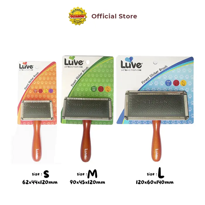 Gambar LUVE Sisir Sikat Anjing Kucing Gagang Kayu | Pet Slicker Brush Handle Wooden - Slicker Brush, S dari Octagon Pet Indonesia Kota Administrasi Jakarta Barat 4 Tokopedia