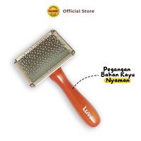 Gambar LUVE Sisir Sikat Anjing Kucing Gagang Kayu | Pet Slicker Brush Handle Wooden - Slicker Brush, S dari Octagon Pet Indonesia Kota Administrasi Jakarta Barat 3 Tokopedia