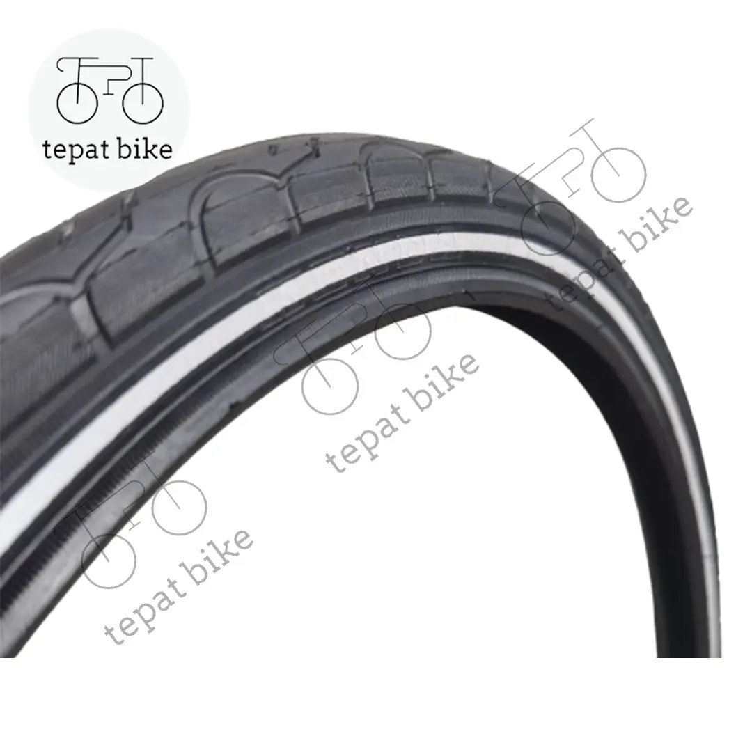 BAN LUAR 20x1.50 KENDA KWEST HITAM DAN REFLEKTOR / BAN LUAR REFLEKTIF LIST PUTIH