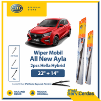 Gambar Wiper Mobil DAIHATSU All new Ayla 22" + 14" (2pcs) - HELLA Hybrid dari Hella Indonesia Official Store Kota Administrasi Jakarta Pusat 1 Tokopedia