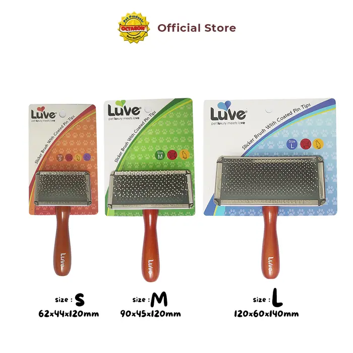 Gambar LUVE Sisir Sikat Anjing Kucing Gagang Kayu | Pet Slicker Brush Handle Wooden - Slicker Brush, S dari Octagon Pet Indonesia Kota Administrasi Jakarta Barat 5 Tokopedia