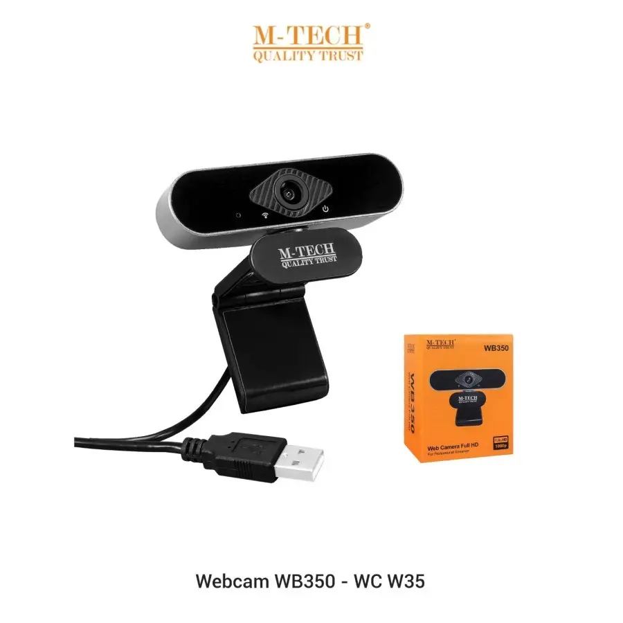 M-Tech Mtech Webcam Camera Full HD 1080 P WB350 WB 350 WB-350