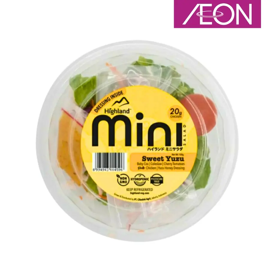 Highland Salad Mini Sweet Yuzu Salad + Chicken + Dressing 100 Gr