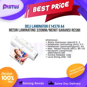 Deli Laminator E14378 A4 Mesin Laminating 320MM/Menit Garansi Resmi