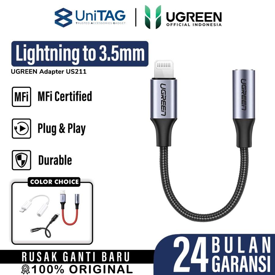 Adapter Lightning to Jack Audio 3.5mm MFI UGREEN Converter iPhone
