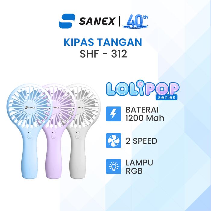 Gambar Sanex x Sabyan Kipas Genggam Lolipop SHF-312 - Putih dari SANEX ID Kab. Tangerang Tokopedia