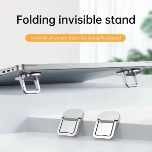 ￼2PCS Stand Laptop Aluminum Alloy /Notebook / Keyboard Holder Stand Bolster Portable Mini Cooling Pad / Holder laptop anti panas