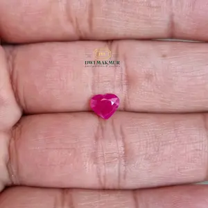CGL Certified,Heart Shape,Ha 0.73 Ct Ruby Burma / Myanmar