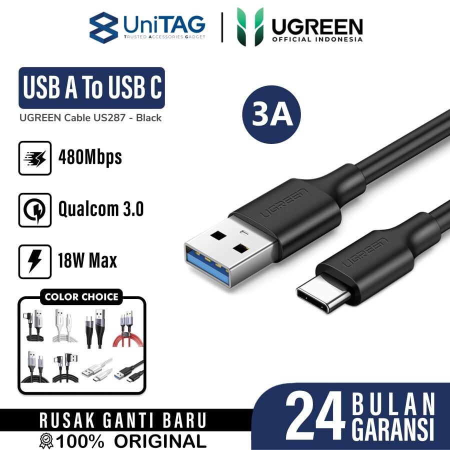 UGREEN Kabel Charger USB C - USB A 3A 2m - Black US287 60118