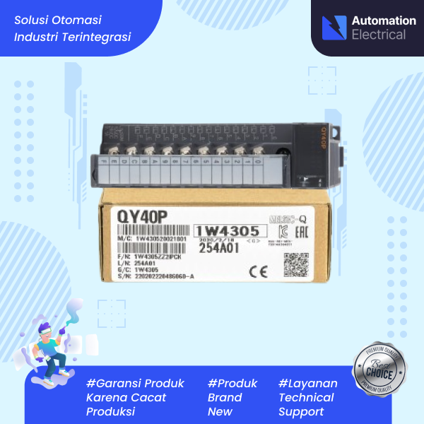Qy40 Jual QY40P Module output NPN 24Vdc 16ch PLC Mitsubishi Q Series ...