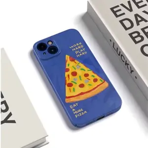 slice of pizza potato chips case for iphone 11 12 13 14 15 pro max 7 8 plus X XR XS Casing