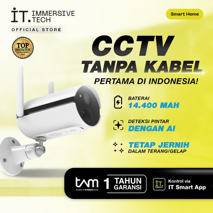Gambar IT Smart Outdoor Camera W01 - CCTV Wifi Wireless FHD 1080P IP65 dari IT Official Store Kab. Tangerang Tokopedia