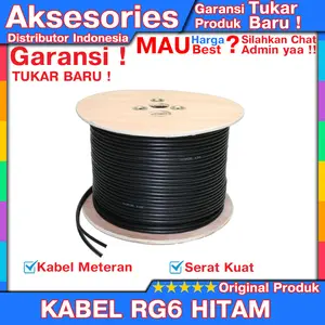 Kabel CCTV RG6 Permeter / Eceran Sudah Termasuk Power Original