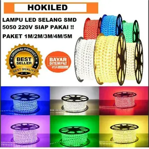 LAMPU LED STRIP SELANG SMD 5050 220V PAKET 1M/2M/3M/4M/5M