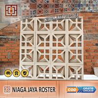 Gambar NIAGA JAYA ROSTER -  Roster Beton Minimalis - Dasi Putih, Ukuran 20x20cm | Loster Putih | Ventilasi Udara | Nako | Terakota dari NIAGA JAYA ROSTER Kota Bekasi 4 Tokopedia