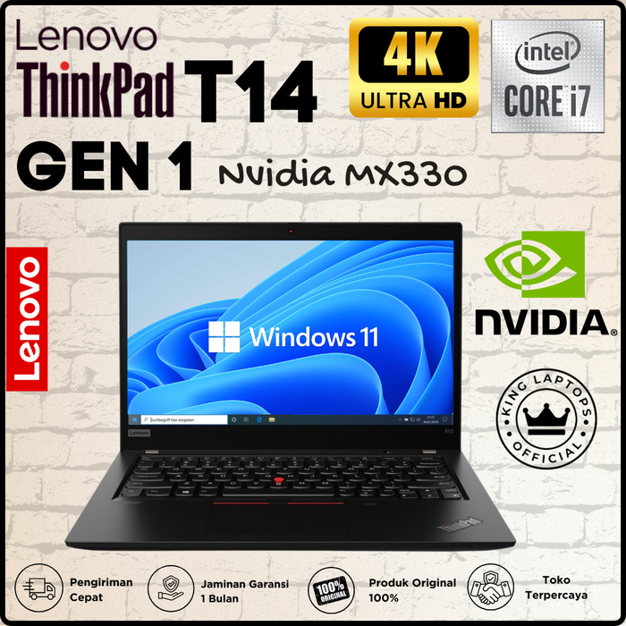 Jual Lenovo Thinkpad T14 G1/Core i7-Gen-10/RAM 48GB/512GB SSD