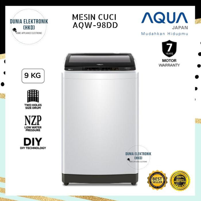 Gambar MESIN CUCI AQUA AQW-99DD AQW99DD 9 KG MESIN CUCI 1 TABUNG TOP LOADING | mesin cuci aqua 99dd dari Dunia Elektronik Mall Kota Bekasi Tokopedia