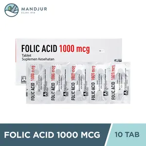 Folic Acid 1 Mg 10 Tablet - Vitamin Asam Folat Ibu Hamil dan Anemia
