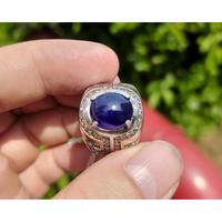 Gambar Batu Permata Natural Blue Sapphire SF020 Solid Dark Blue Ikatan Perak Mewah dari CNC phoneshop Kota Administrasi Jakarta Pusat 1 Tokopedia