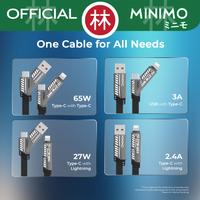 Gambar Minimo DSF01 Kabel Data Cable USB 4 in 1 Fast Charging USB C to C Iphone Lightning PD 27W Max 65W dari Liem Group Kota Administrasi Jakarta Barat 4 Tokopedia