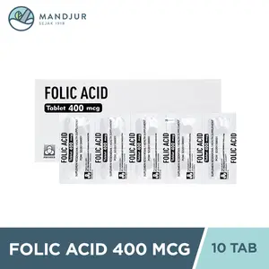 Folic Acid 400 mcg 10 Tablet - Suplemen Ibu Hamil