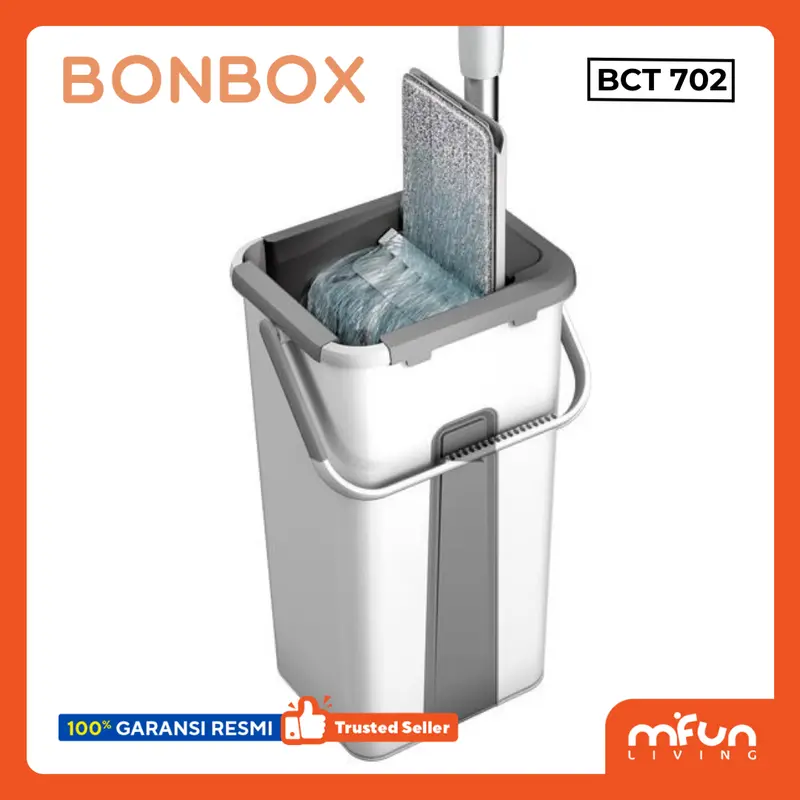 BONBOX Alat Pel Lantai Ultra Mop dengan Ember Ergonomic Handle 360° BCT702