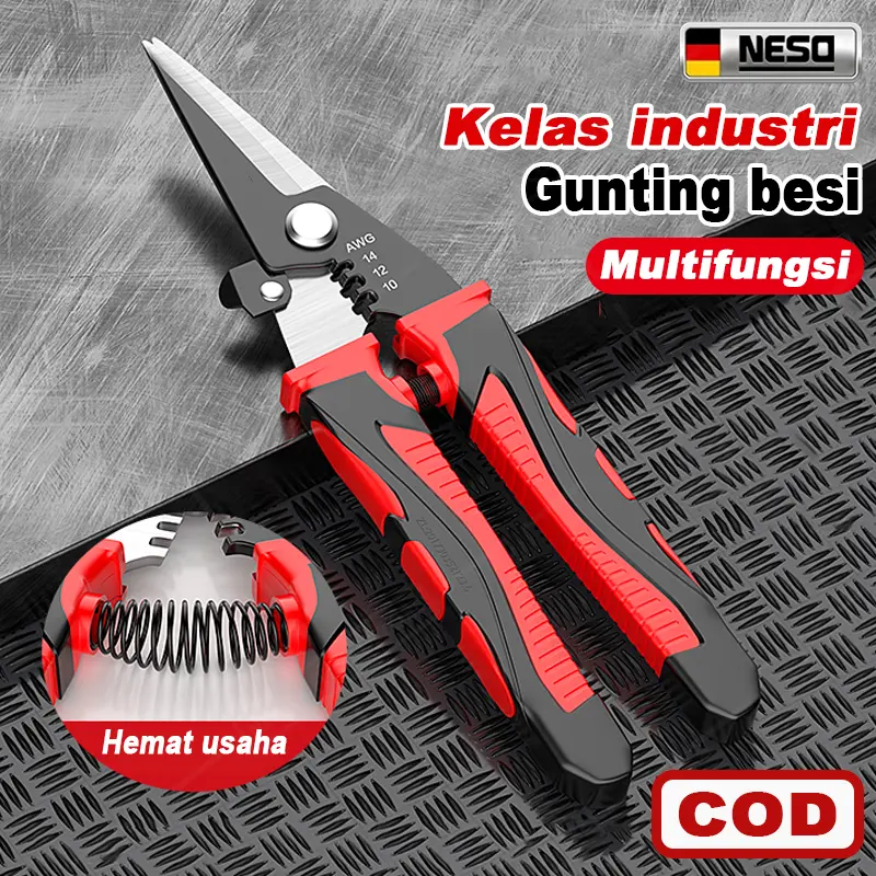 NESO Gunting Besi serbaguna gunting korea gunting holo seng baja ringan soligen NT-38