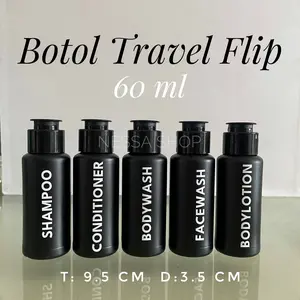 Botol Travel Toiletries 60 ml -Minimalist BLACK