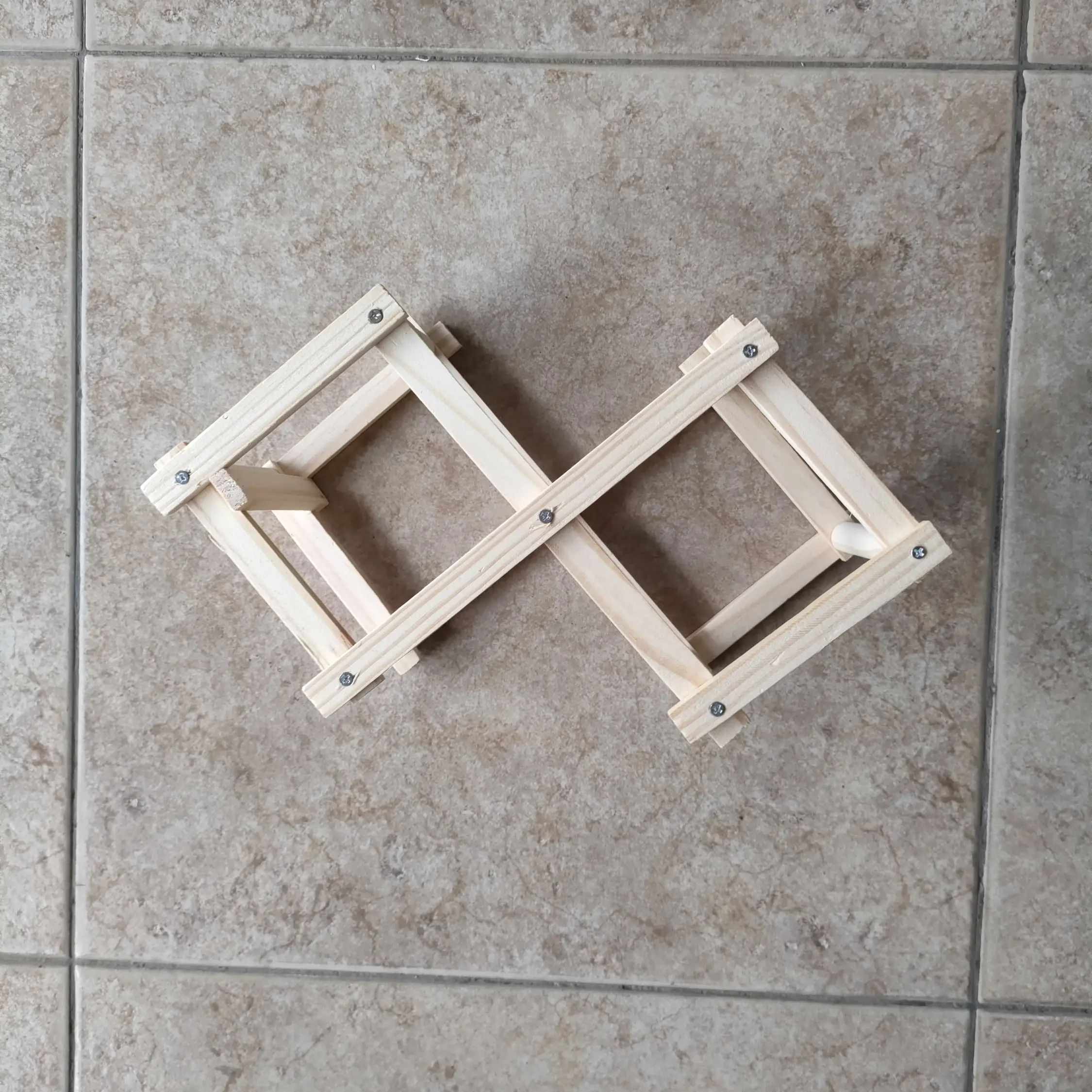 rak botol wine 3 botol lipat kayu foldable wine bootle rack