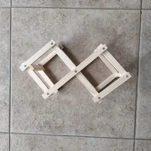 rak botol wine 3 botol lipat kayu foldable wine bootle rack