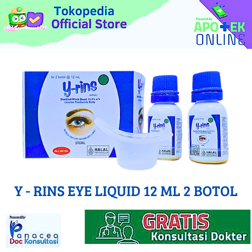Gambar Y-RINS EYE LIQUID 12 ML 2 BOTOL (PEMBERSIH MATA) dari Apotek Zulkarnain Bekasi Timur Kota Bekasi Tokopedia