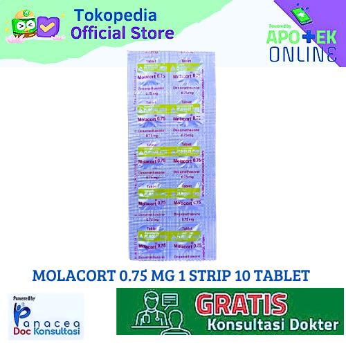 MOLACORT 0.75MG  STRIP 10 TABLET