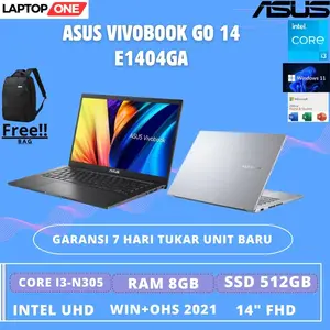 ASUS VIVOBOOK GO 14 E1404GA I3 N305 8CORE 8GB 512GB W11+OHS 14.0FHD