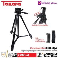 Gambar TAKARA ECO-183A, Tripod untuk kamera, mirrorless, HP, DSLR dari Takara Indonesia Kota Tangerang 1 Tokopedia