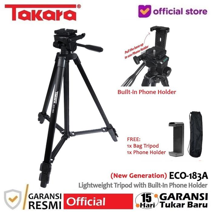 Gambar TAKARA ECO-183A, Tripod untuk kamera, mirrorless, HP, DSLR dari Takara Indonesia Kota Tangerang Tokopedia