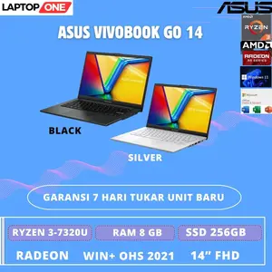 ASUS VIVOBOOK GO 14 E1404FA RYZEN 3 7320 8GB 256GB W11+OHS+M365B 14.0FHD VIPS BLK -VIPS3821M