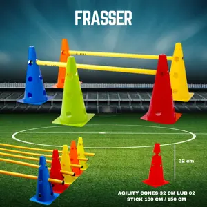 Frasser Cone Kerucut Marker Latihan Olahraga Futsal Skate Sepak Bola Frasser BN2CNS 02 32 cm Original 100% Tas Sepatu Outdoor