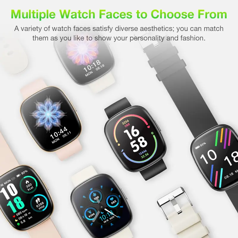 Aolon x Huafit S6 Jam Tangan Panggilan Bluetooth Pemantauan Olahraga Detak Jantung Oksigen Darah Smartwatch 6