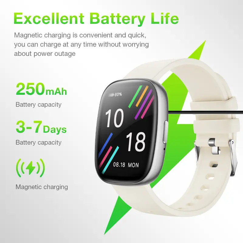 Aolon x Huafit S6 Jam Tangan Panggilan Bluetooth Pemantauan Olahraga Detak Jantung Oksigen Darah Smartwatch 7