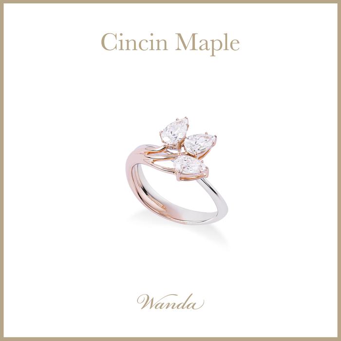 Gambar Cincin Berlian Wanda - Maple 0.3 - Two Tone - Ring dari Wanda House Of Jewels Kota Administrasi Jakarta Pusat Tokopedia