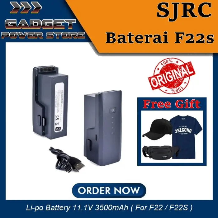 Battery SJRC F22s F22 s2 Pro+ 11.1V 3500mAh Lipo Baterai Drone Original 0