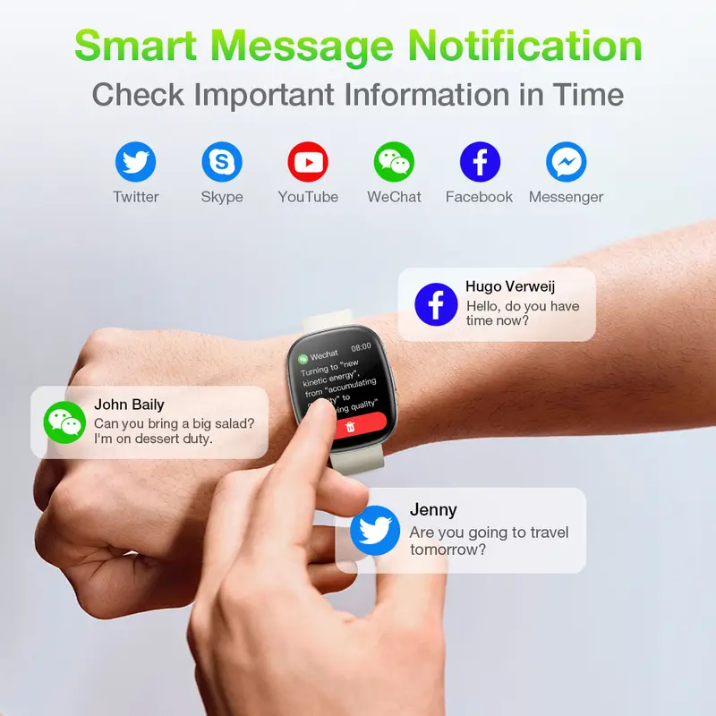 Aolon x Huafit S6 Jam Tangan Panggilan Bluetooth Pemantauan Olahraga Detak Jantung Oksigen Darah Smartwatch 2